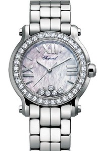Chopard Happy Sport Mini 5 Diamonds (SS / MOP / Diamonds / Bracelet) 278509-3010
