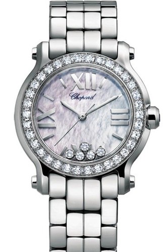 Chopard Happy Sport Mini 5 Diamonds (SS / MOP / Diamonds / Bracelet) 278509-3010
