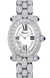 Chopard Happy Sport Oval (WG-Diamonds / Silver / WG-Diamonds) 277467-1001