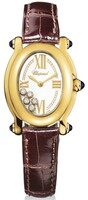 Chopard Happy Sport Oval (YG / Silver / Leather) 277465-0005