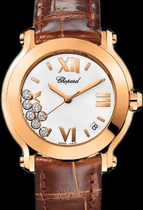 Chopard Happy Sport Round 36mm 7 Diamonds Edition 2 277471-5001 Brown