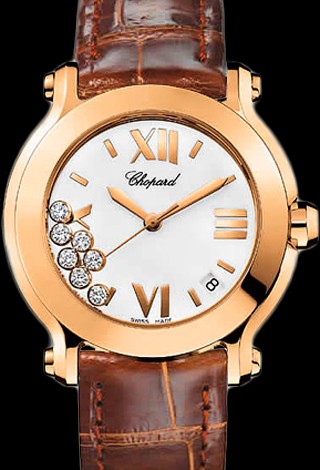 Chopard Happy Sport Round 36mm 7 Diamonds Edition 2 277471-5001 Brown