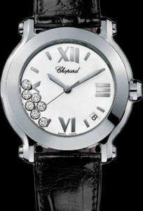 Chopard Happy Sport Round 36mm 7 Diamonds Edition 2 278475-3001 Black