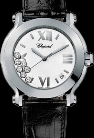 Chopard Happy Sport Round 36mm 7 Diamonds Edition 2 278475-3001 Black
