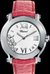 Chopard Happy Sport Round 36mm 7 Diamonds Edition 2 278475-3001 Pink