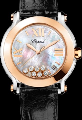 Chopard Happy Sport Round 36mm 7 Diamonds Edition 2 278492-9004 Black
