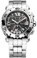 Chopard Happy Sport Round 5 Diamonds (SS / Gray / Leather) 288499-3008
