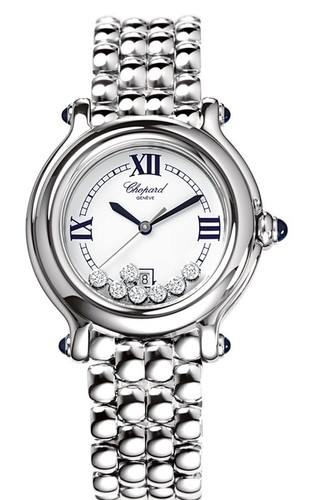 Chopard Happy Sport Round 7 Diamonds (SS / Silver / SS) 278236-3005