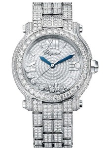 Chopard Happy Sport Round 7 Diamonds (WG / White / Diamonds / Diamond Bracelet) 277474-1001