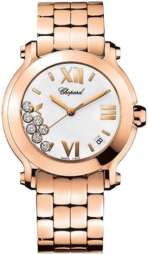 Chopard Happy Sport Round Edition 2 (RG / Black / RG) 277472-5001