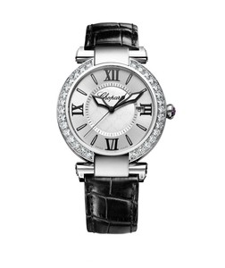Chopard Imperiale Automatic (SS-Diamonds / Silver / Leather Strap) 388531-3002