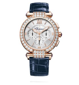 Chopard Imperiale Chronograph (RG-Diamonds / MOP / Leather Strap) 384211-5003