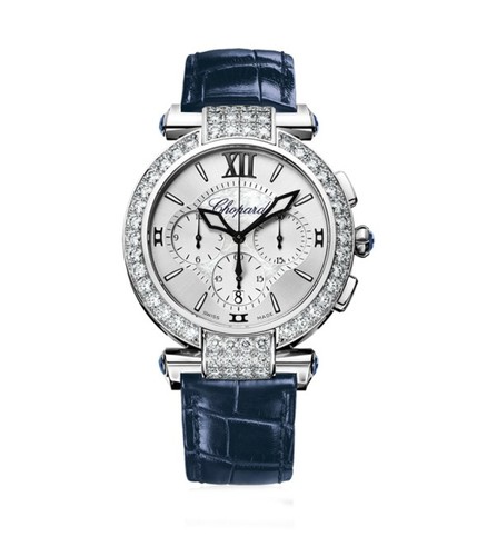 Chopard Imperiale Chronograph (WG-Diamonds / MOP / Leather Strap) 384211-1001