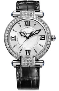 Chopard Imperiale Ladies (WG-Diamonds / Silver / Leather Strap) 384221-1001