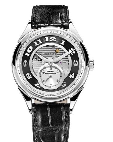 Chopard L.U.C. Tech Qualite Fleurier (WG / Silver / Leather) 161896-1004