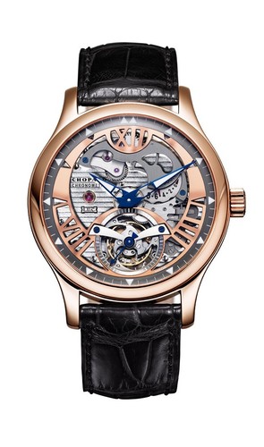 Chopard L.U.C. Tourbillon Tech Steel Wings (RG / Gray / Leather) 161901-5002