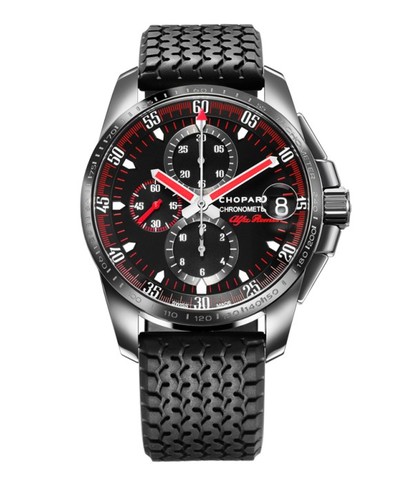 Chopard Mille Miglia GT XL Chrono Alfa Romeo (SS-DLC / Black-Alfa Romeo Red / Rubber Strap) 168459-3029
