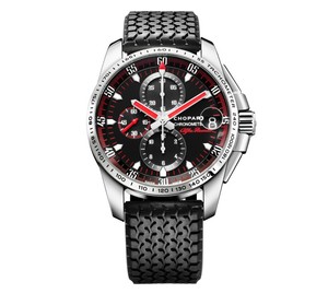 Chopard Mille Miglia GT XL Chrono Alfa Romeo (SS / Black-Alfa Romeo Red / Rubber Strap) 168459-3028