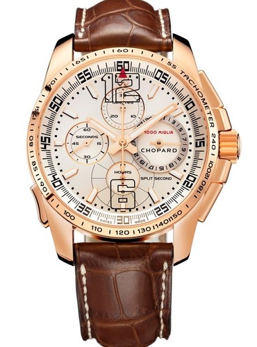 Chopard Mille Miglia GT XL Chrono Split Second (RG/ White / Leather) 161280-5001