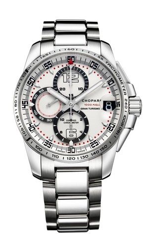 Chopard Mille Miglia GT XL Chrono (SS / White / Bracelet) 158459-3002