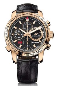 Chopard Mille Miglia Split Second (RG / Black / Leather) 161261-5001