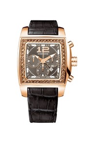 Chopard Two 0 Ten Large Chronograph (RG / Brown / Diamonds / Leather) 172287-5004