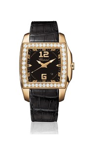 Chopard Two O Ten Lady (RG-Diamonds / Black / Leather) 137468-5001