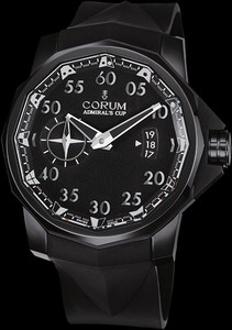 Corum Admirals Cup Black Competition 48 (Ti-BLK PVD / Black / Rubber)