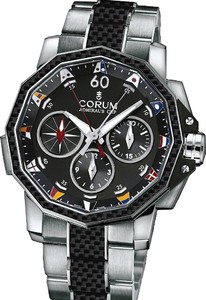 Corum Admirals Cup Challenge 44 Split Seconds (SS-Carbon / Black / Bracelet)