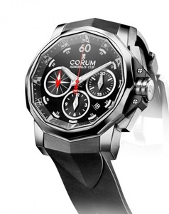 Corum Admirals Cup Challenge Chronograph (SS / Black / Strap)