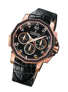 Corum Admiral's Cup Challenge Split-Second (RG / Black / Leather)