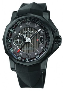Corum Admirals Cup Chrono Centro Mono Pusher 44 (Ti / Black / Strap)