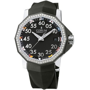 Corum Admiral's Cup Competition 40(SS-Diamonds / Black/ Rubber)