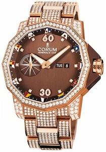 Corum Admirals Cup Competition 48 (RG-Diamonds / Brown / RG-Diamond Bracelet)