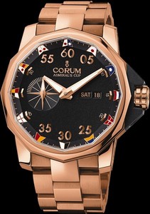 Corum Admirals Cup Competition 48 (RG / Black / Bracelet)