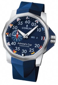 Corum Admirals Cup Competition 48 (Ti / Blue / Strap)