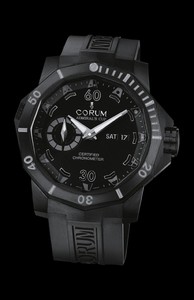 Corum Admirals Cup Deep Hull 48 (Ti / Black / Strap)