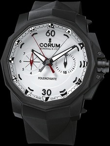 Corum Admirals Cup Foudroyante (SS / Black / Strap)
