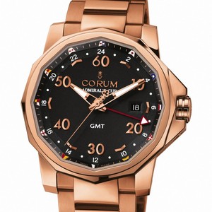 Corum Admirals Cup GMT 44 (RG /Black / Bracelet)