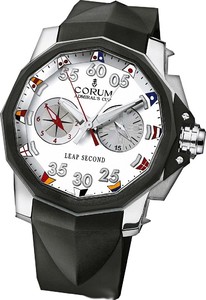 Corum Admirals Cup Leap Second 48 (Titanium / White / Rubber)