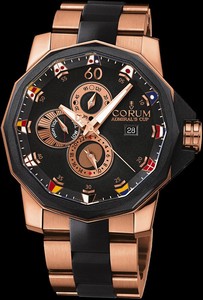 Corum Admirals Cup Tides 48 (RG / Black / RG / Rubber)