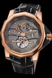 Corum Admirals Cup Tourbillon 48 (RG / Gray / Leather)