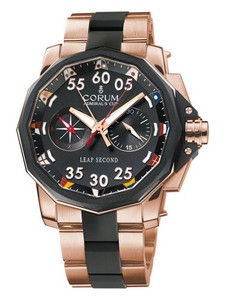 Corum Corum Admiral's Cup Leap Second 48 (RG/Black/RG-Rubber)