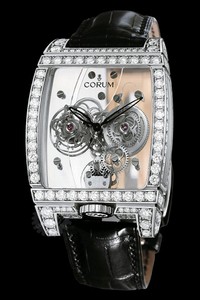 Corum Corum Golden Tourbillon Panoramique (WG- Diamond Bezel /Leather)