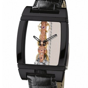 Corum Golden Bridge (Black Ti / Skeleton / Strap)