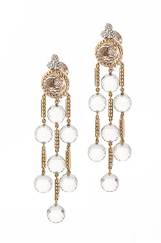 Cantamessa Crystal Earrings yellow ECP 903