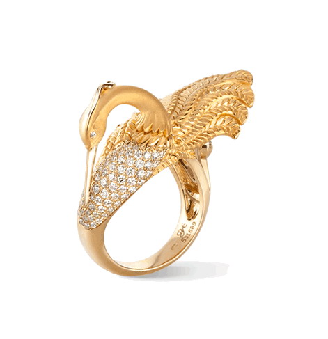 Кольцо Carrera y Carrera Garzas MEDIUM Ring DA13558 010101