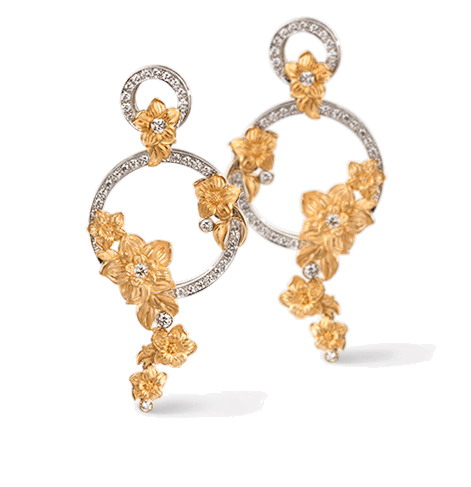 Серьги Carrera y Carrera Emperatriz Bouquet MAXI Earrings DA13653 030101