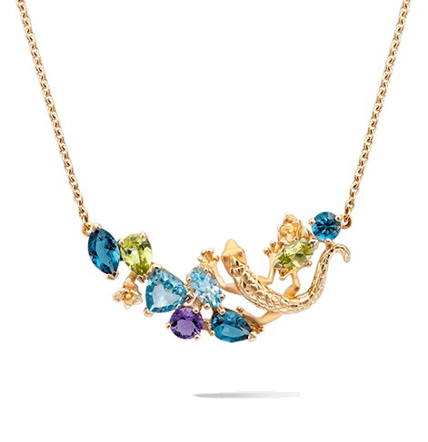 Колье Carrera y Carrera Gecko Necklace DA14105 019925