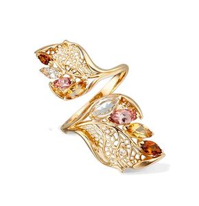Кольцо Carrera y Carrera Hoja Pave Double Ring DA14451 019925